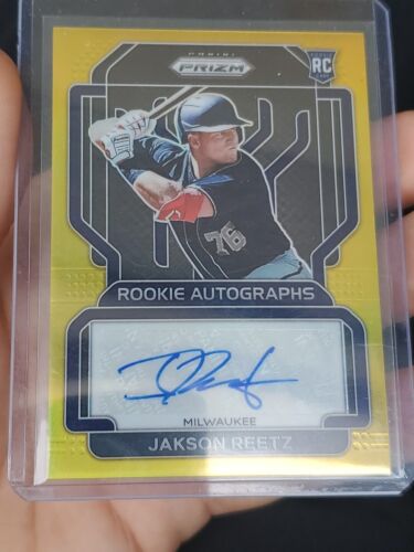 🔥 ⚾ Jackson Reetz 2022 Prizm Auto GOLD /10 Brewers 🔥 ⚾