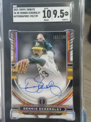 SGC 9.5 AUTO 10 Dennis Eckersley Autograph /199 2023 Topps Tribute #TA-DE A's