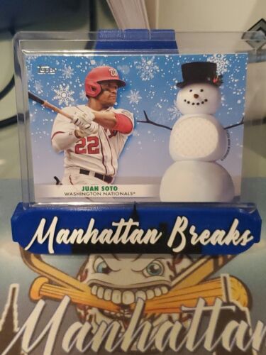 PLAYER WORN PATCH 2021 Topps Holiday Relic #WRCJS Juan Soto