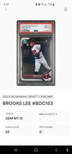 Load image into Gallery viewer, 2022 1st Bowman Chrome Draft Brooks Lee PSA 10 POP 53 Minnesota Twins
