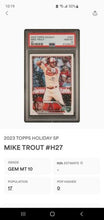 Load image into Gallery viewer, SP ⚾ 🔥 PSA 10 POP 17 2023 Topps Holiday Mike Trout Candy Cane Bat 🔥 ⚾
