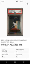 Load image into Gallery viewer, 🔥 POP 1 ⚾/10 Gold Yordan Alvarez PSA 9 🔥 2022 Chronicles Magnitude #13 Astros
