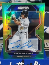 Load image into Gallery viewer, 2022 Spencer Jones Prizm Draft Pick Auto Lime Green 15/23 Yankees Prospect MINT
