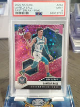 Load image into Gallery viewer, 2020-21 Panini Mosaic LaMelo Ball Fast Break PINK DISCO 15/20 RC PSA 9 MINT POP5
