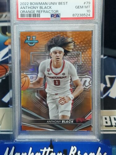 🔥 🏀PSA 10 POP 1 2022-23 Bowman Best Anthony Black /25 Orange Ref #79 🔥 🏀