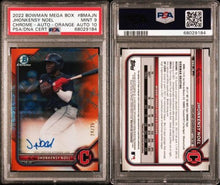 Load image into Gallery viewer, 2022 Bowman Chrome Jhonkensey Noel Orange Mojo Auto /25 Prospect PSA 9 KP423
