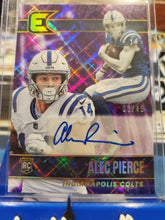 Load image into Gallery viewer, 2022 Panini Chronicles Essentials ALEC PIERCE RC Rookie Auto PURPLE /49 Colts
