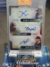 Load image into Gallery viewer, 2022 Bowman Sterling Triple Auto /25 Kahlil Watson Yiddi Cappe Jose Salas KP423
