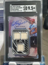 Load image into Gallery viewer, 🔥 ⚾ SGC 10 9.5 Triple Bat Relic Blue Auto 1/10 2022 Topps Sterling Mike Schmidt
