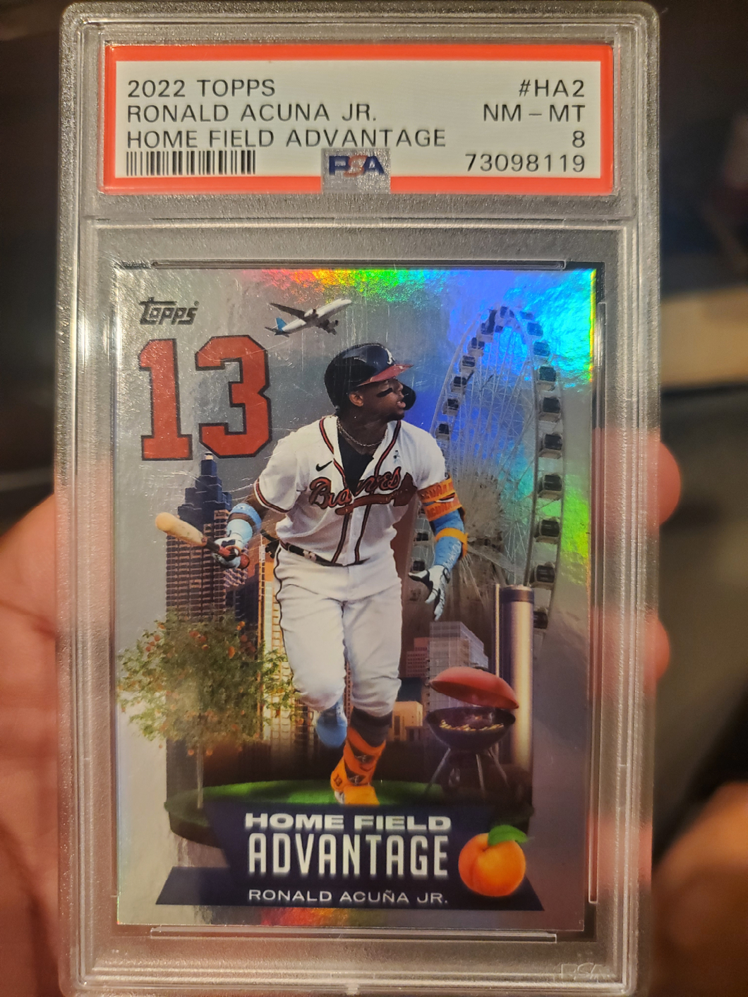 2022 Topps Ronald Acuna Jr. Home Field Advantage SP PSA 8 NL MVP!