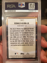 Load image into Gallery viewer, 2022 Topps Ronald Acuna Jr. Home Field Advantage SP PSA 8 NL MVP!
