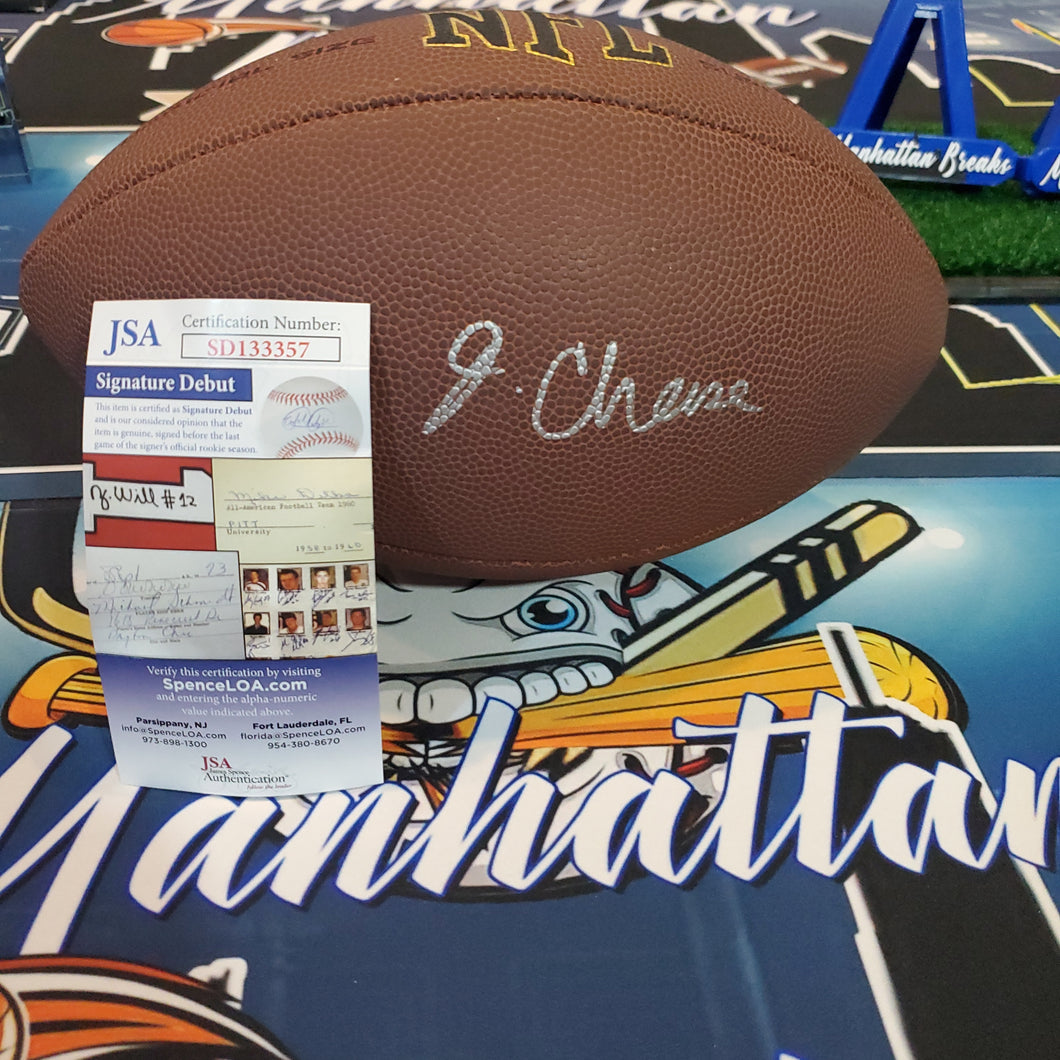 Ja'Marr Chase Signed Wilson Football JSA COA