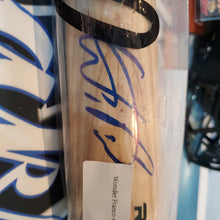 Load image into Gallery viewer, Wander Franco Signature DEBUT Tampa Bay Rays Rawlings Blonde Bat JSA COA
