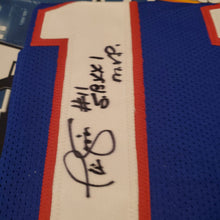 Load image into Gallery viewer, Phil Simms Signed &quot;Superbowl XXI MVP&quot; Custom Jersey Beckett COA
