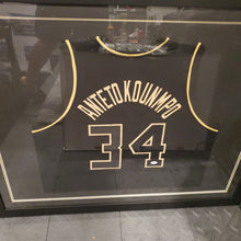 Load image into Gallery viewer, Giannis Antetokounmpo Signed Framed Jersey 35 X 43 JSA COA
