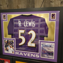 Load image into Gallery viewer, Ray Lewis Framed Jersey 35 X 43 Beckett COA
