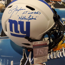 Load image into Gallery viewer, Lawrence Taylor Signed &quot;LT is a BAD MotherFu*ker&quot; Helmet JSA COA
