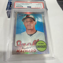 Load image into Gallery viewer, 2017 Topps Heritage Chrome Purple Refractor Manny Machado PSA 10
